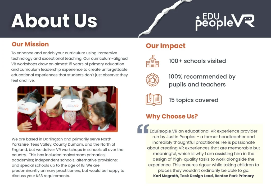 VR Workshops for Schools